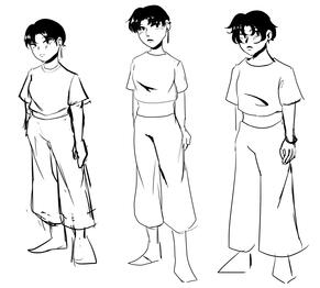 character design for i'm not a hero - school project and visual novel